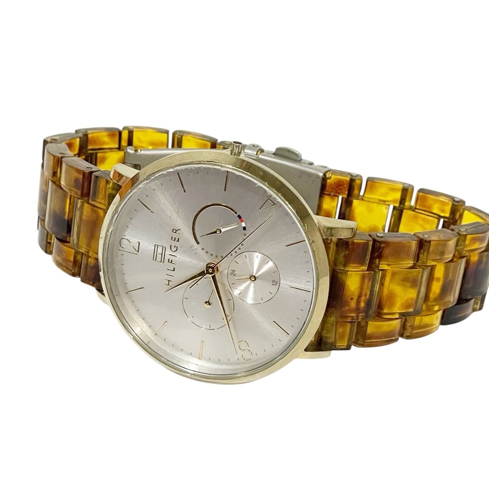 Tommy Hilfiger Women’s Plastic Link Gold Tone‎ Wrist Watch